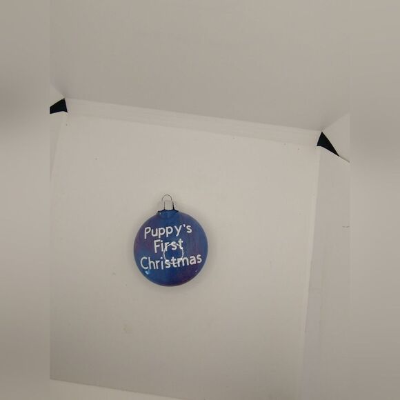 Hand Crafted Christmas Ornament Puppy's First Plastic Bulb - Picture 3 of 7